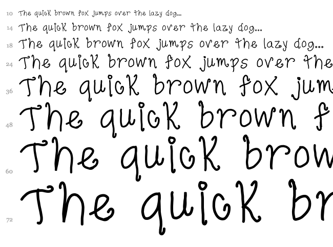 Elegantly Simple font waterfall